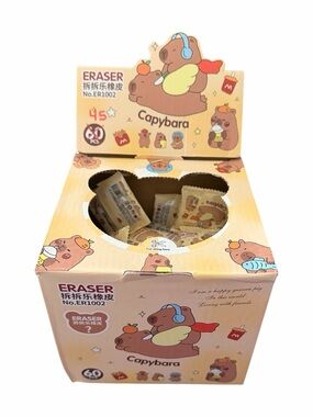 Perfect for teachers-Capybara Cute Character Eraser Box